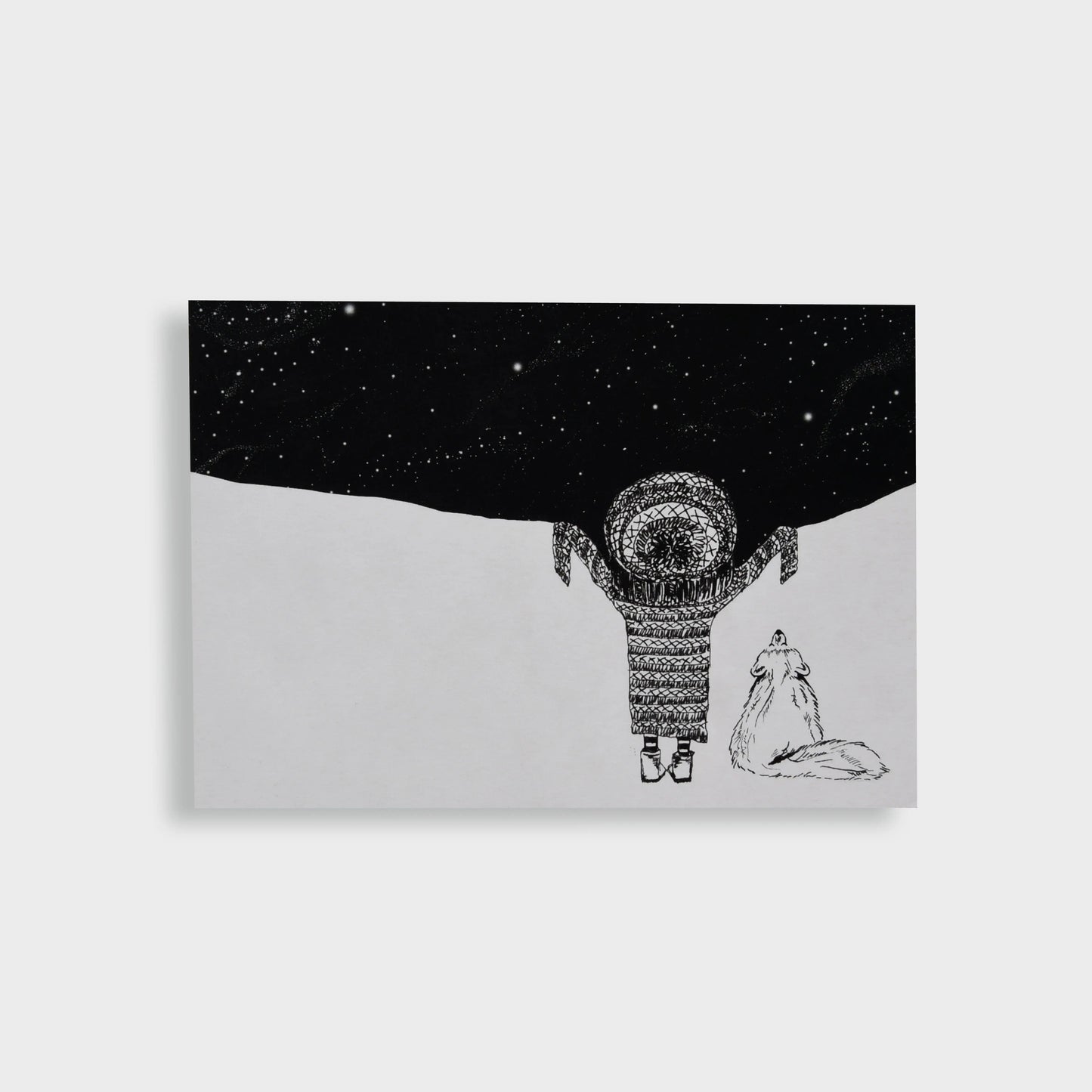Postkarte "Freja mit Fuchs" - mayamond