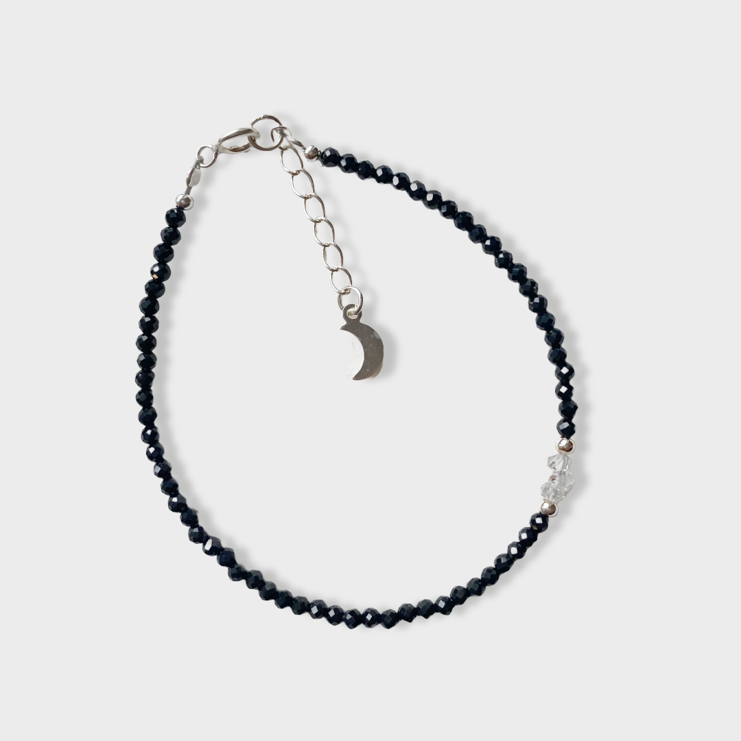 Armband Onyx & Herkimer