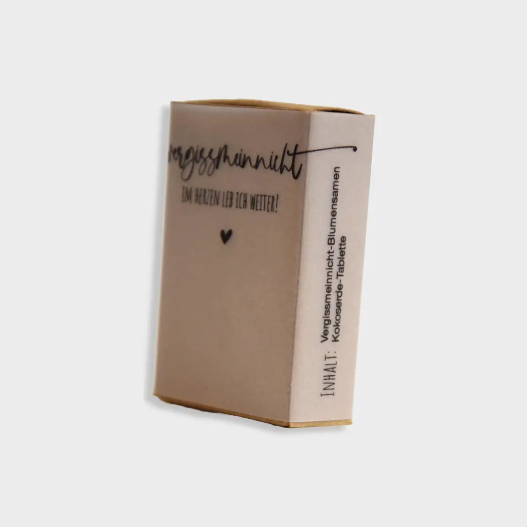 Trauergeschenk Vergissmeinnicht Streichholzschachtel - mayamond